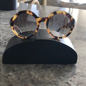 Prada Round Tortoise Shell Sunglasses